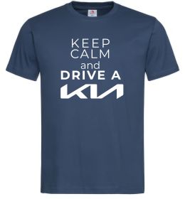 Мужская футболка Keep calm and drive KIA