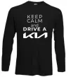 Лонгслів Keep calm and drive KIA Чорний фото