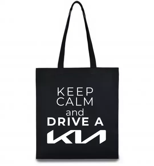 Еко-сумка Keep calm and drive KIA Чорний фото