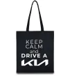 Еко-сумка Keep calm and drive KIA Чорний фото