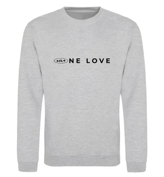 Свитшот KIA one love Серый меланж фото