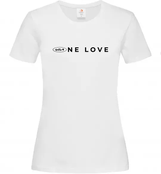 Жіноча футболка KIA one love Білий фото