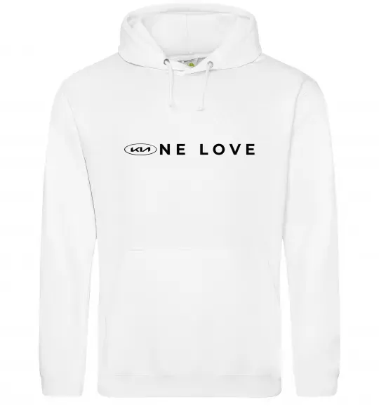 Женская толстовка (худи) KIA one love Белый фото