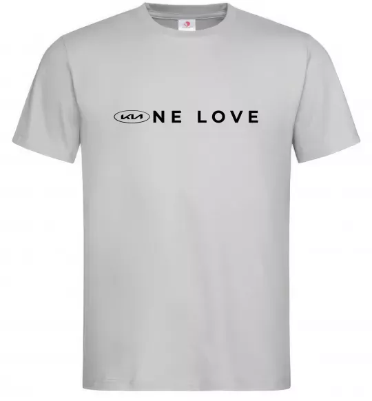Мужская футболка KIA one love Серый фото