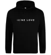 Чоловіча толстовка (худі) KIA one love Чорний фото