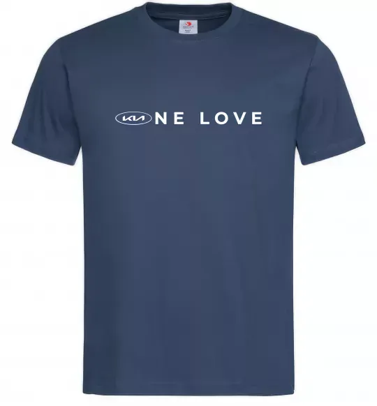 Мужская футболка KIA one love Темно-синий фото