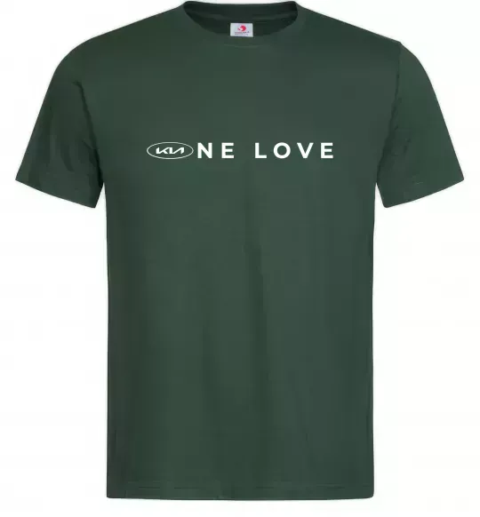 Мужская футболка KIA one love Темно-зеленый фото