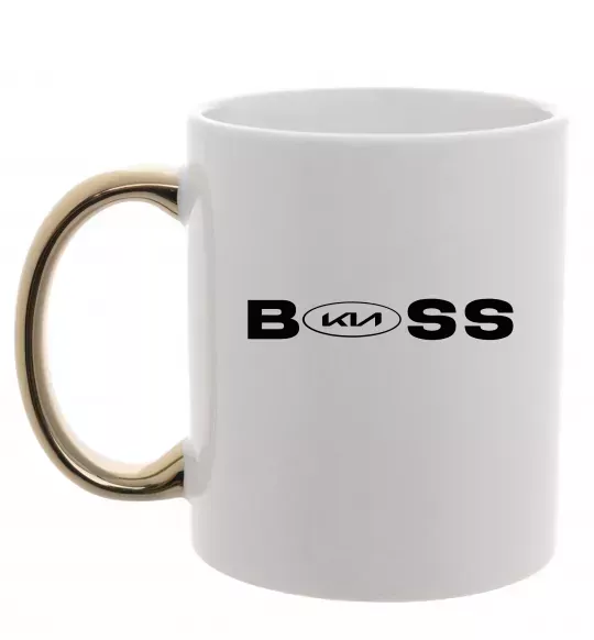 Чашка с цветной ручкой KIA Boss Золото фото