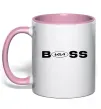 Чашка с цветной ручкой KIA Boss Нежно розовый фото