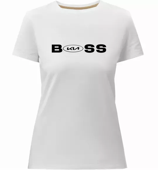 Женская премиум футболка KIA Boss Белый фото