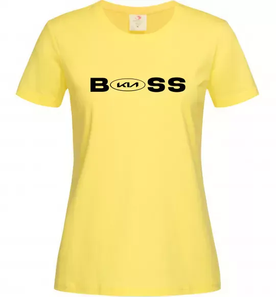 Женская футболка KIA Boss Лимонный фото