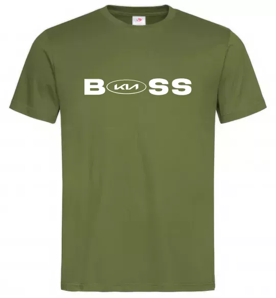 Мужская футболка KIA Boss Оливковый фото