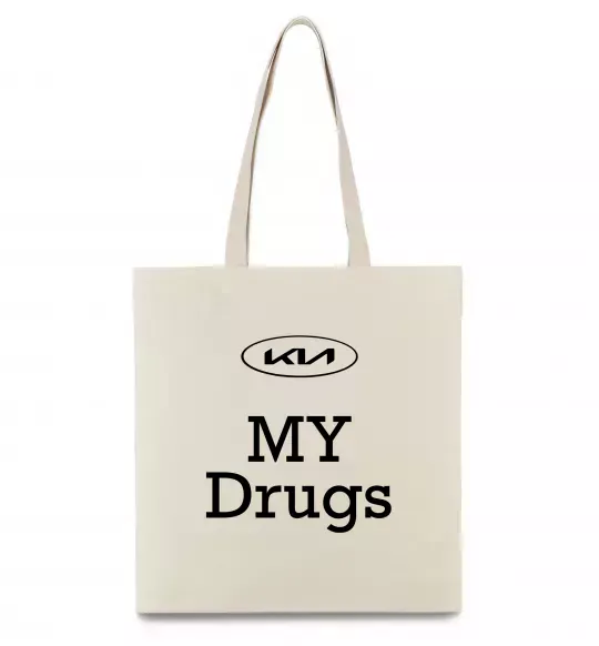 Эко-сумка KIA my drugs Бежевый фото