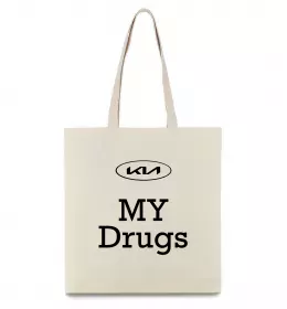 Еко-сумка KIA my drugs Бежевий фото