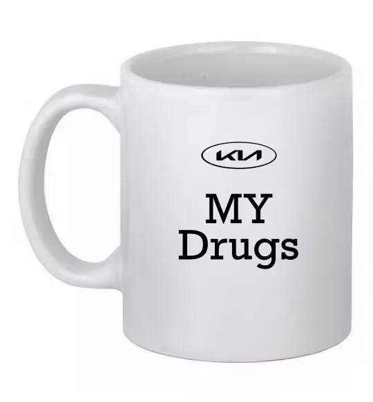 Чашка керамическая KIA my drugs Белый фото