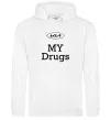 Женская толстовка (худи) KIA my drugs Белый фото