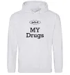 Женская толстовка (худи) KIA my drugs Серый меланж фото