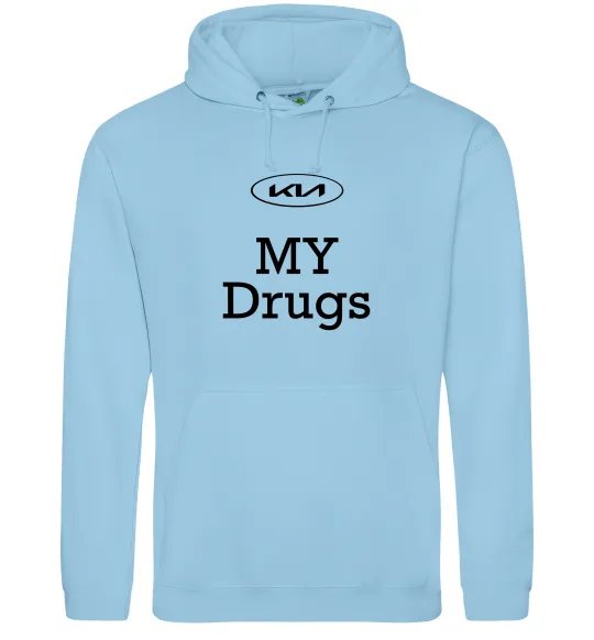 Жіноча толстовка (худі) KIA my drugs Блакитний фото