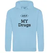 Жіноча толстовка (худі) KIA my drugs Блакитний фото