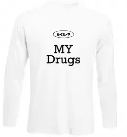 Лонгслів KIA my drugs Білий фото