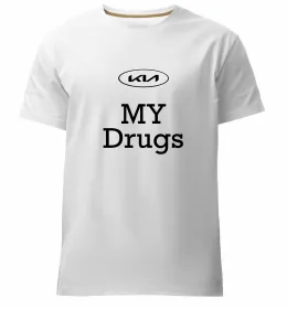 Мужская премиум футболка I Love Kia Белый фото