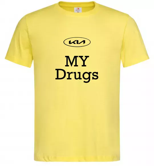 Мужская футболка KIA my drugs Лимонный фото