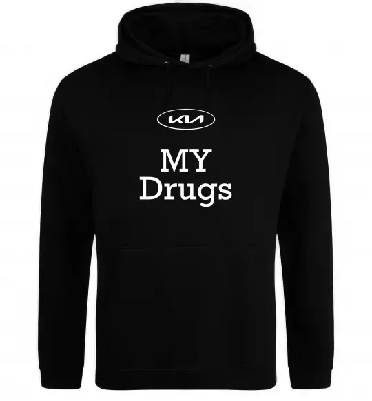 Женская толстовка (худи) KIA my drugs Черный фото