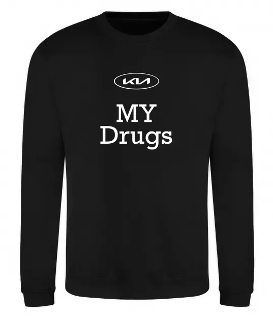 Світшот KIA my drugs Чорний фото
