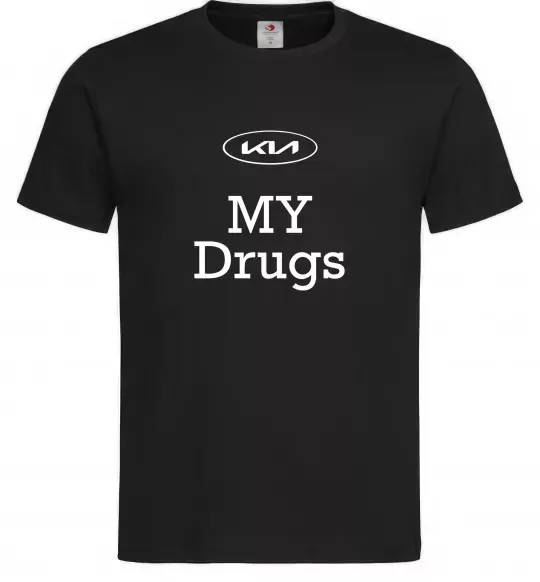 Мужская футболка KIA my drugs Черный фото