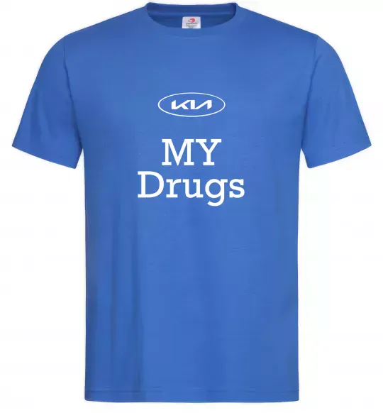 Мужская футболка KIA my drugs Ярко-синий фото