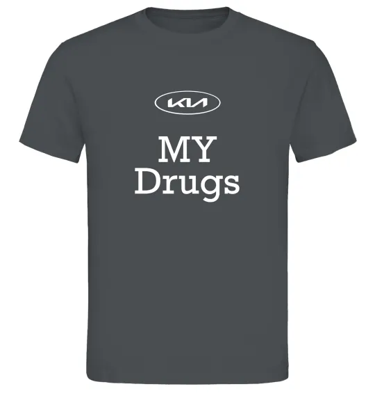 Мужская футболка KIA my drugs Графит фото