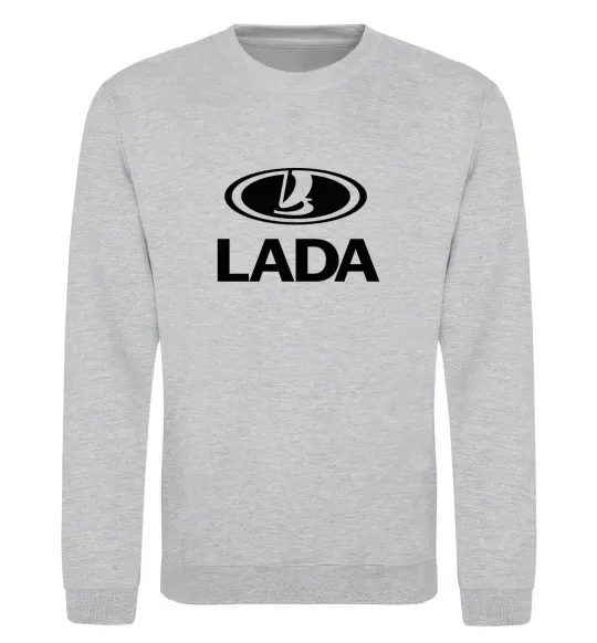 Світшот Lada logo Сірий меланж фото