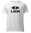 Мужская премиум футболка Lada logo Белый фото