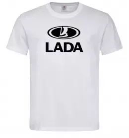 Чоловіча футболка Lada logo Білий фото