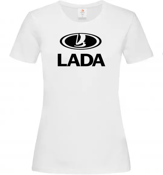 Женская футболка Lada logo Белый фото