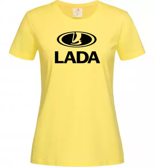 Женская футболка Lada logo Лимонный фото