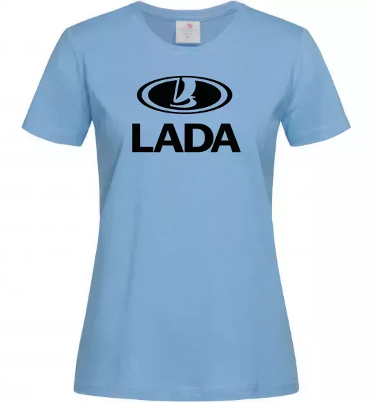 Женская футболка Lada logo Голубой фото
