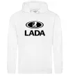 Мужская толстовка (худи) Lada logo Белый фото