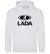 Мужская толстовка (худи) Lada logo Серый меланж фото