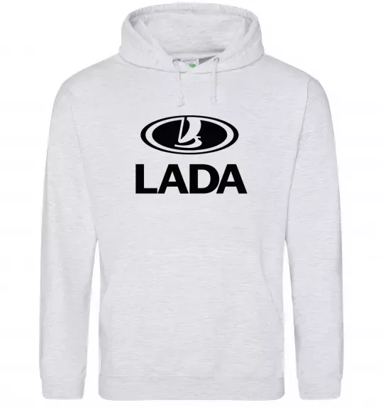 Жіноча толстовка (худі) Lada logo Сірий меланж фото