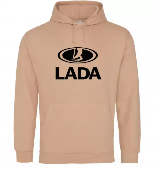 Жіноча толстовка (худі) Lada logo Пісочний фото