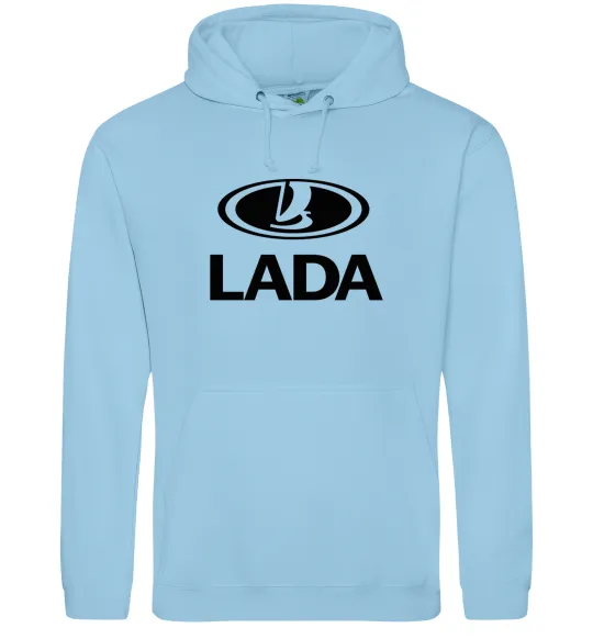Жіноча толстовка (худі) Lada logo Блакитний фото