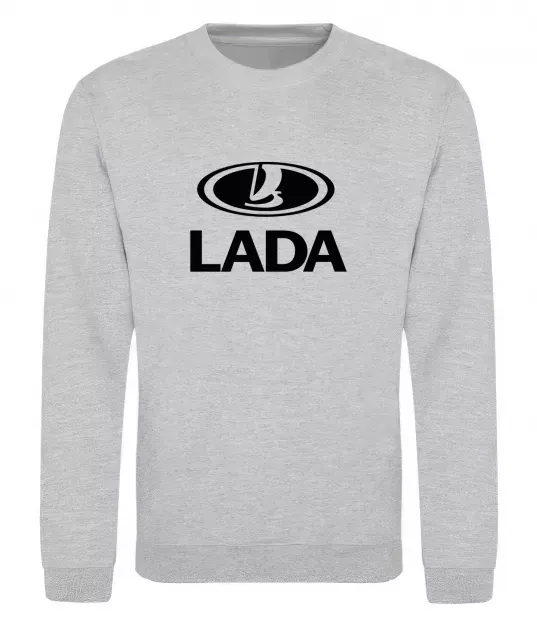 Світшот Lada logo Сірий меланж фото