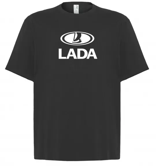 Футболка Оверсайз Lada logo Черный фото