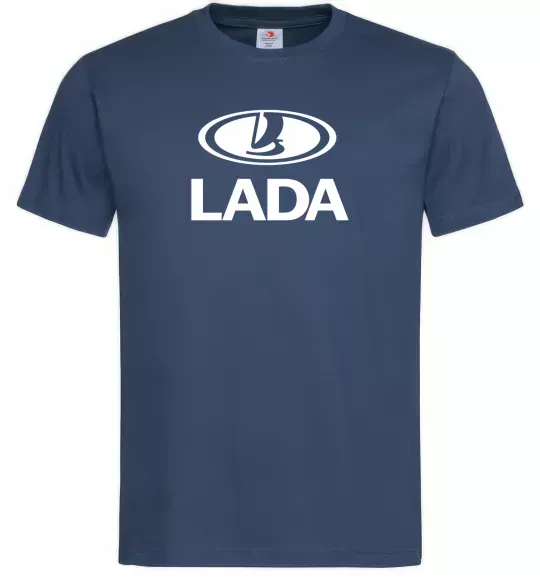 Чоловіча футболка Lada logo Темно-синій фото