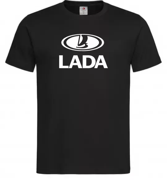 Чоловіча футболка Lada logo Чорний фото