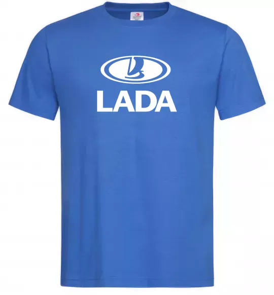 Чоловіча футболка Lada logo Яскраво-синій фото