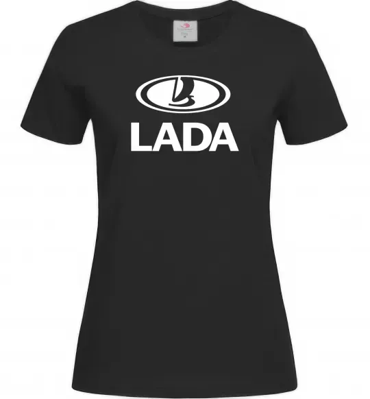 Женская футболка Lada logo Черный фото
