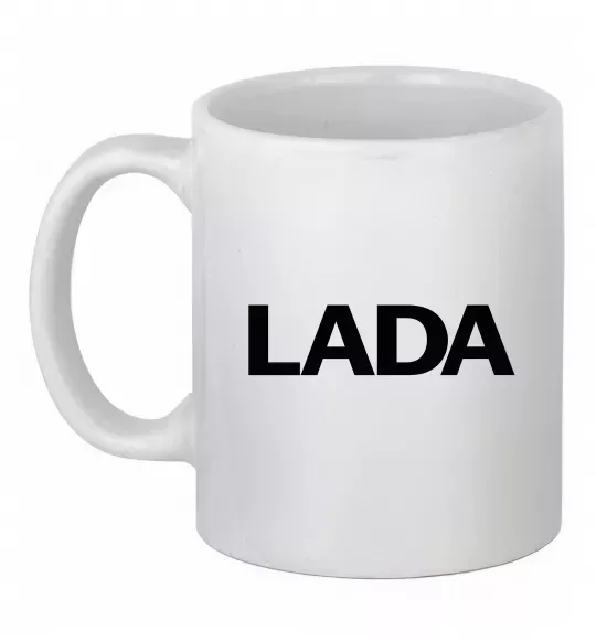 Чашка керамічна Lada назва Білий фото