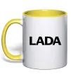 Чашка з кольоровою ручкою Lada назва Лимонний фото